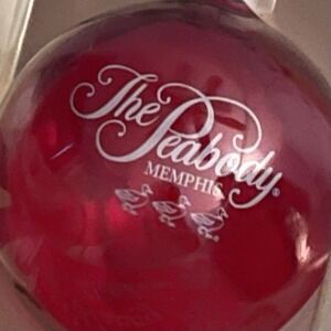 The Peabody Hotel Memphis Tennessee Red Round Ball Ornament Glass Ducks Luxury
